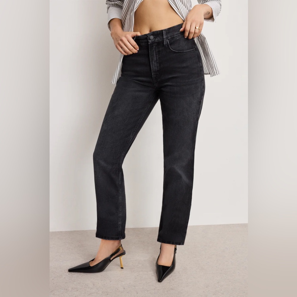 👖 Good American Good Boyfriend Jeans — Black150 Wash — Size 4/27